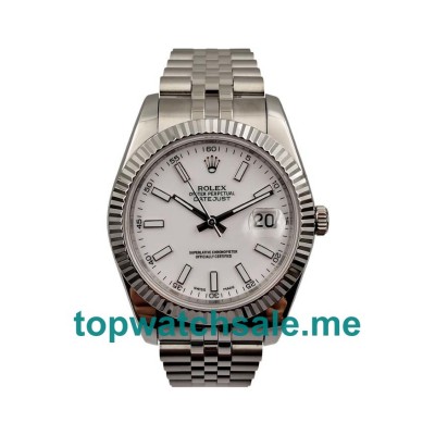 UK Perfect Replica Rolex Datejust 116334 Watches With White Dials For Men