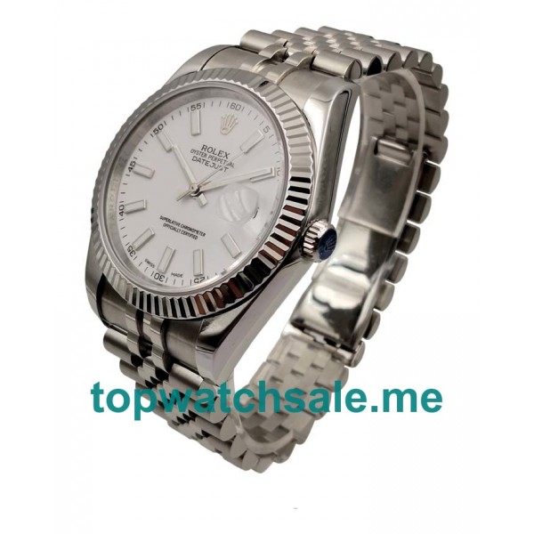 UK Perfect Replica Rolex Datejust 116334 Watches With White Dials For Men