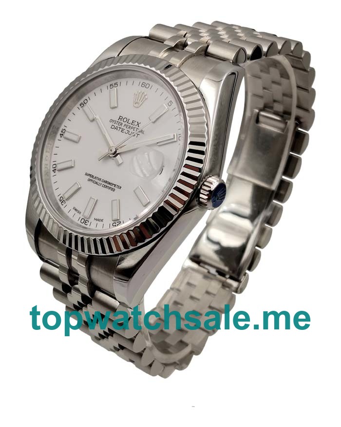 UK Perfect Replica Rolex Datejust 116334 Watches With White Dials For Men