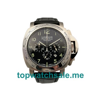 UK 42.5MM Replica Panerai Luminor Daylight PAM00196 Black Dials Watches