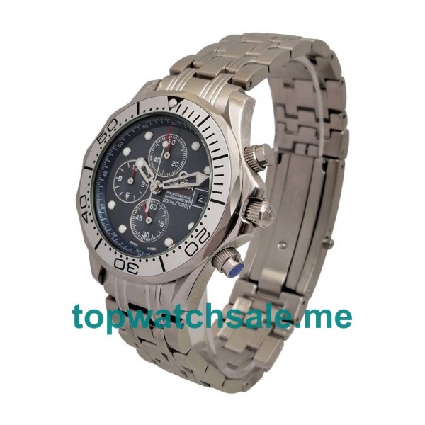 UK Cheap Omega Seamaster Chrono Diver 2598.80.00 Fake Watches With Blue Dials For Sale