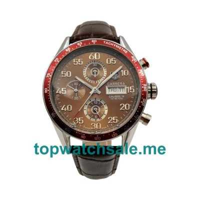 UK 43.5MM Brown Dials TAG Heuer Carrera CV2A12.FC6236 Replica Watches