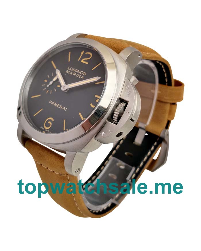 UK 44MM Black Dials Panerai Luminor Marina PAM00422 Replica Watches