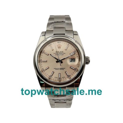 UK 36MM Salmon Dials Rolex Datejust 116300 Replica Watches