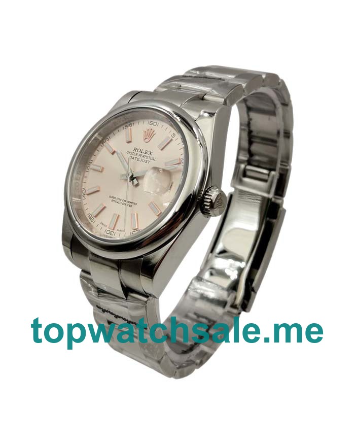 UK 36MM Salmon Dials Rolex Datejust 116300 Replica Watches