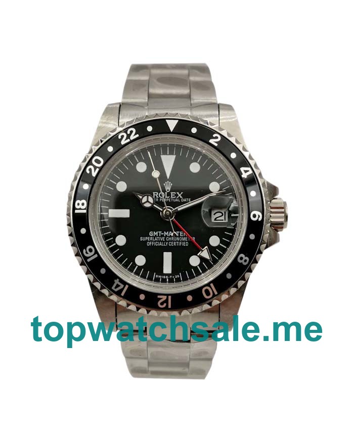 UK 40MM Black Dials Rolex GMT-Master 16750 Replica Watches