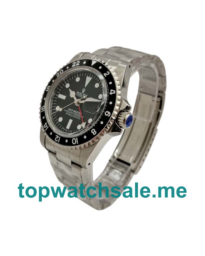 UK 40MM Black Dials Rolex GMT-Master 16750 Replica Watches