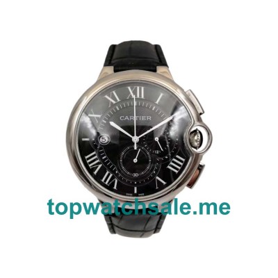 UK 47MM Black Dials Cartier Ballon Bleu W6920052 Replica Watches