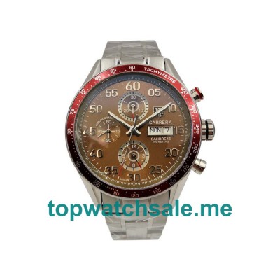UK 44MM Brown Dials TAG Heuer Carrera CV2A12.FC6236 Replica Watches