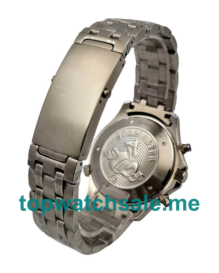 UK Best 1:1 Fake Omega Seamaster Chrono Diver 2225.80.00 With Blue Dials For Men