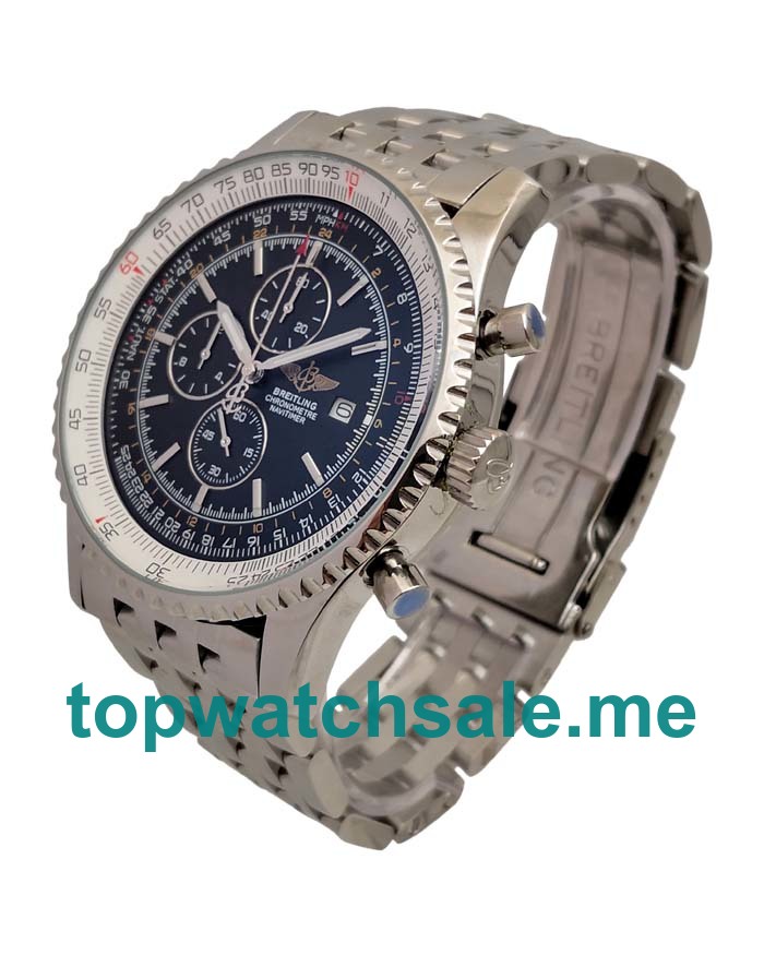 UK 46MM Black Dials Breitling Navitimer World A24322 Replica Watches