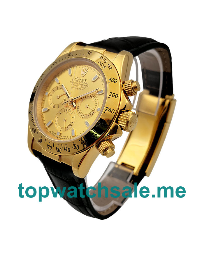 UK 40MM Gold Rolex Daytona 116518 Replica Watches