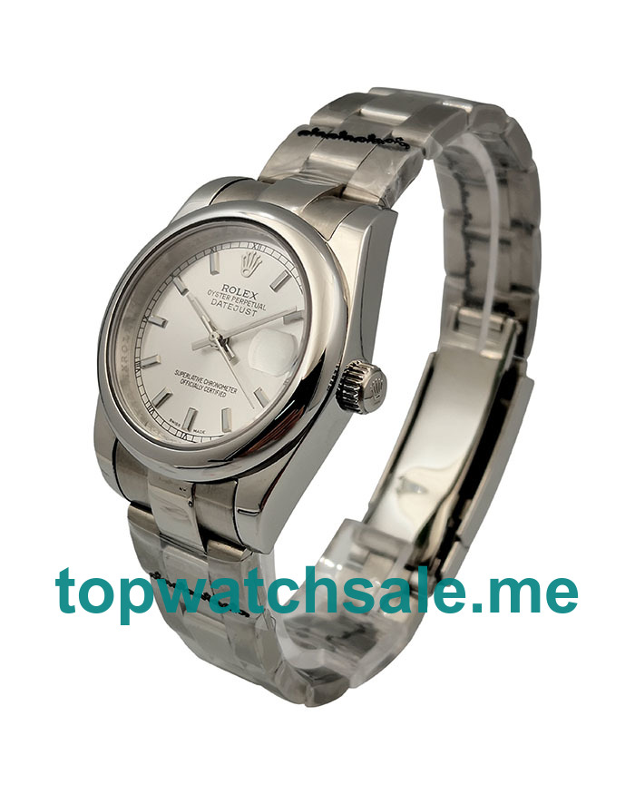 UK 31MM Silver Dials Replica Rolex Datejust 178240 Watches
