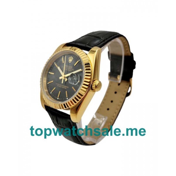 UK 36MM Black Dials Rolex Datejust 6827 Replica Watches