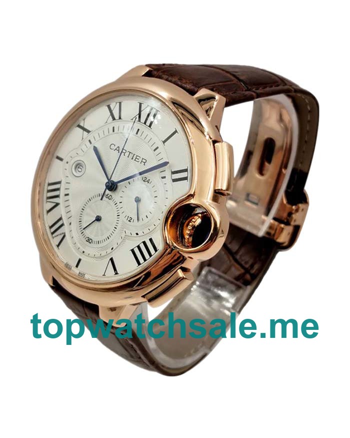UK 44MM Silver Dials Cartier Ballon Bleu W6920009 Replica Watches