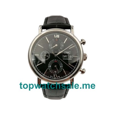 UK 42MM Black Dials IWC Portofino Chronograph IW391019 Replica Watches