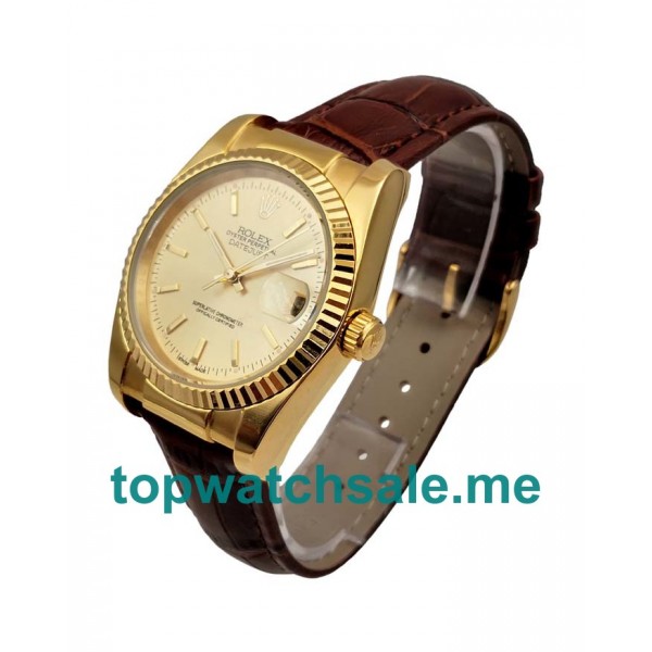 UK 31MM Champagne Dials Rolex Datejust 1503 Replica Watches