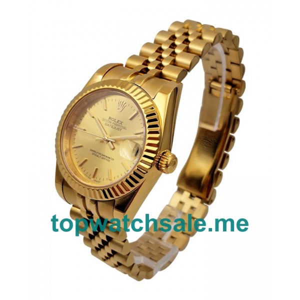 UK 31MM Champagne Dials Rolex Datejust 6827 Replica Watches
