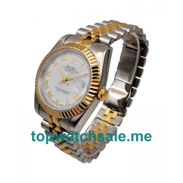 UK 36MM White Dials Rolex Datejust 16233 Replica Watches