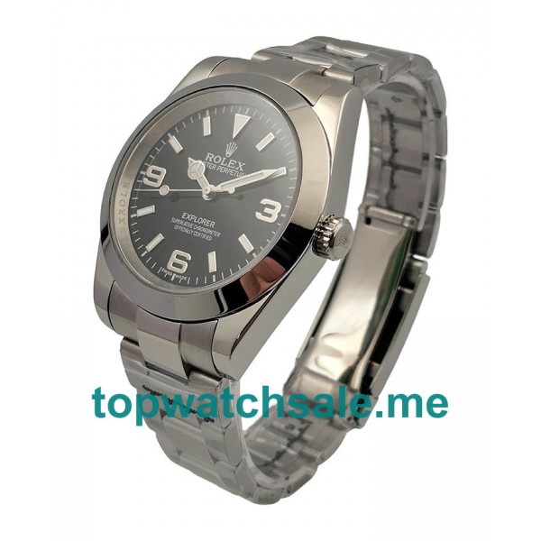 UK 40MM Black Dials Rolex Explorer 214270 Replica Watches