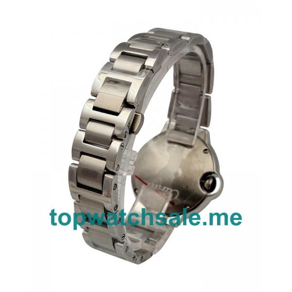 UK 33MM Silver Dials Cartier Ballon Bleu W6920071 Replica Watches