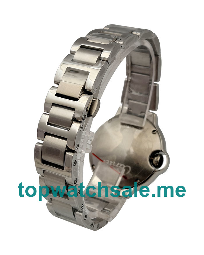 UK 33MM Silver Dials Cartier Ballon Bleu W6920071 Replica Watches