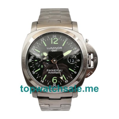 UK 44MM Black Dials Panerai Luminor GMT PAM00297 Replica Watches