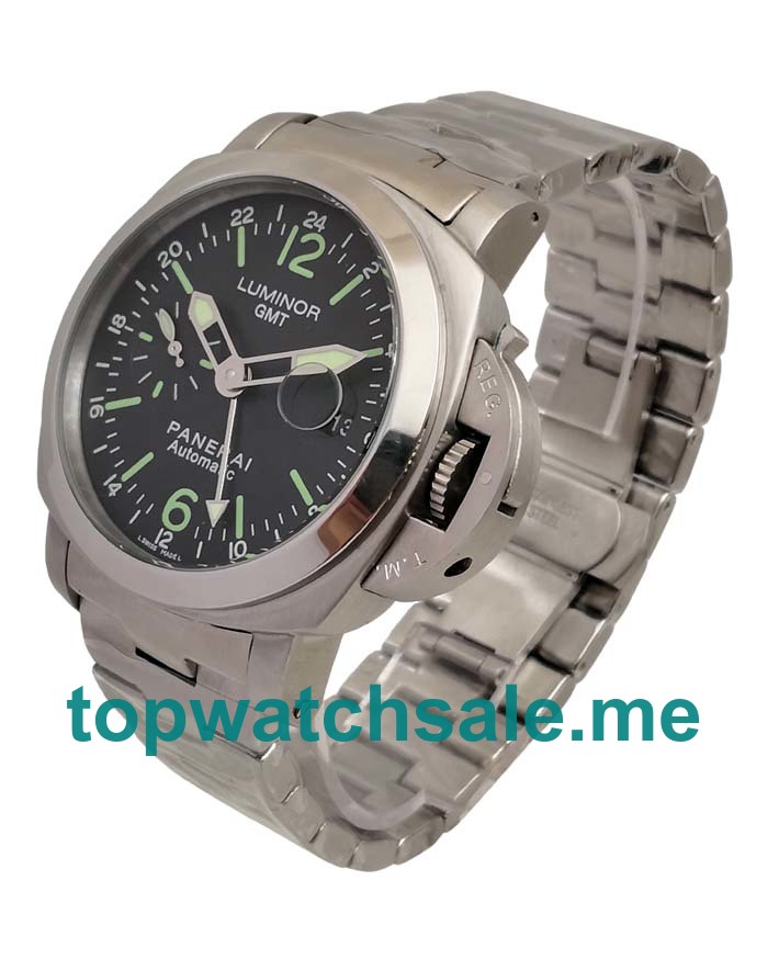 UK 44MM Black Dials Panerai Luminor GMT PAM00297 Replica Watches