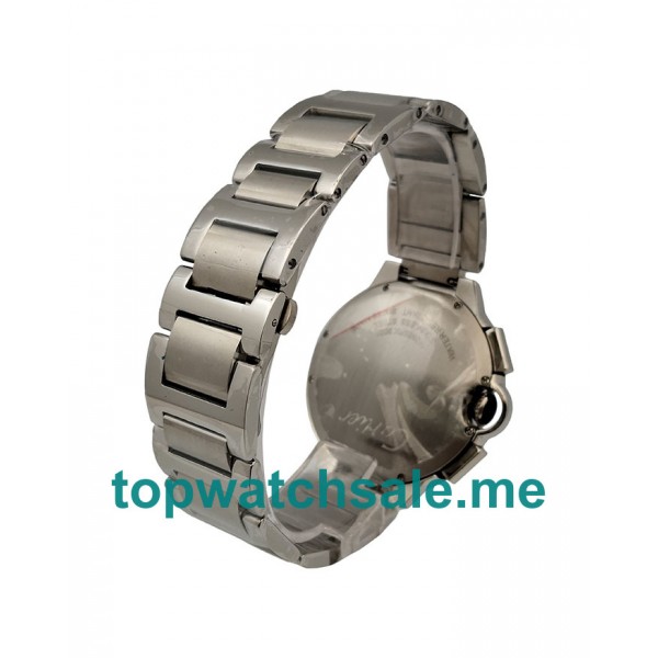 UK 44MM Silver Dials Cartier Ballon Bleu W6920002 Replica Watches