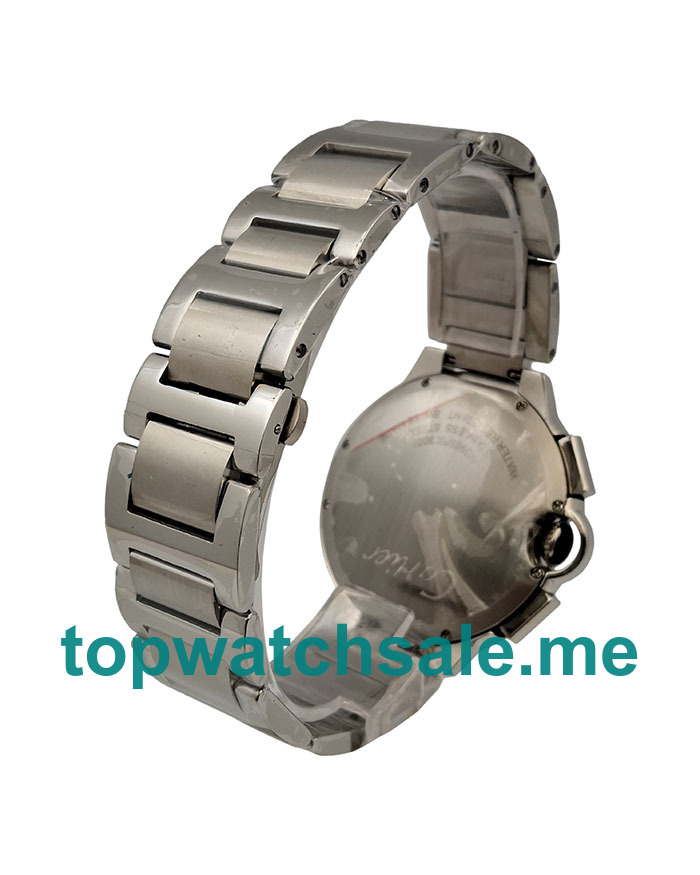 UK 44MM Silver Dials Cartier Ballon Bleu W6920002 Replica Watches