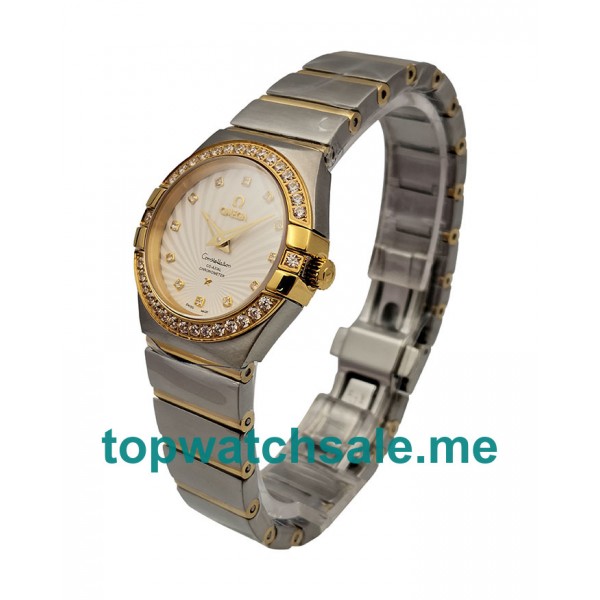 UK 28MM Diamond Bezels Replica Omega Constellation 123.25.27.60.55.008 Watches