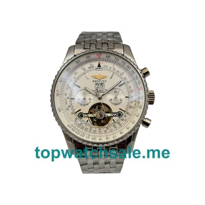 UK 46MM White Dials Breitling Navitimer World A24322 Replica Watches