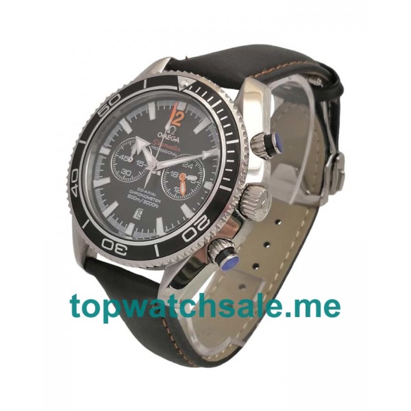 UK 43MM Black Dials Omega Seamaster 3811.80.03 Replica Watches