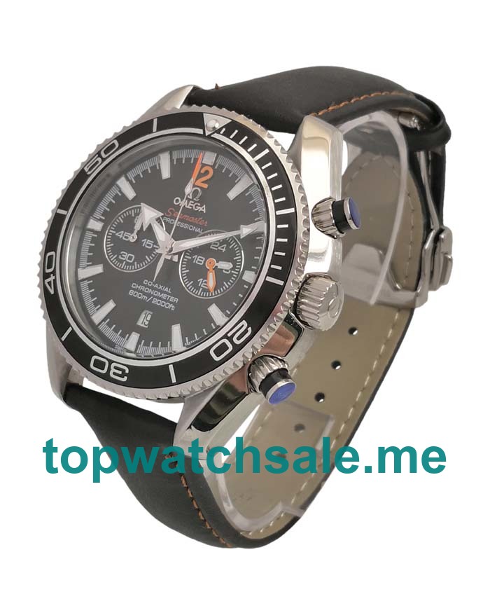 UK 43MM Black Dials Omega Seamaster 3811.80.03 Replica Watches