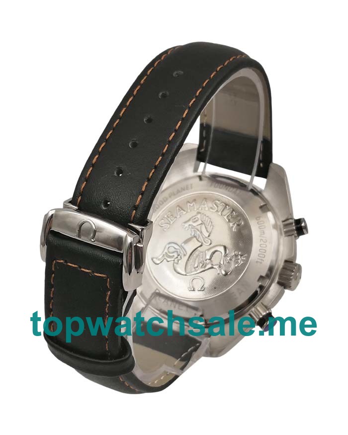 UK 43MM Black Dials Omega Seamaster 3811.80.03 Replica Watches