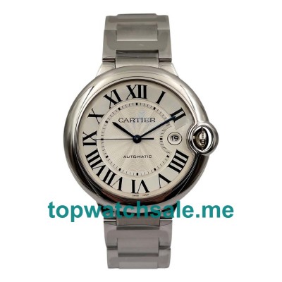 UK Cheap Cartier Ballon Bleu W69012Z4 Replica Watches With White Dials For Sale