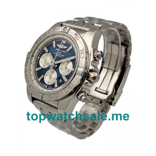 UK Best 1:1 Breitling Chronomat A011C88PA Fake Watches With Blue Dials For Men