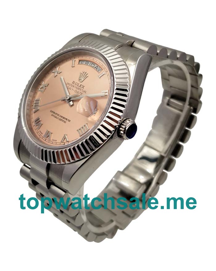 UK High Quality Rolex Day-Date 218239 Replica Watches With Pink Dials For Sale