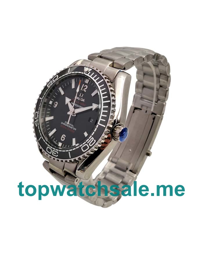 UK 45MM Black Dials Omega Seamaster Planet Ocean 215.30.44.21.01.001 Replica Watches