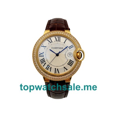 UK 36MM Silver Dials Cartier Ballon Bleu WJBB0007 Replica Watches