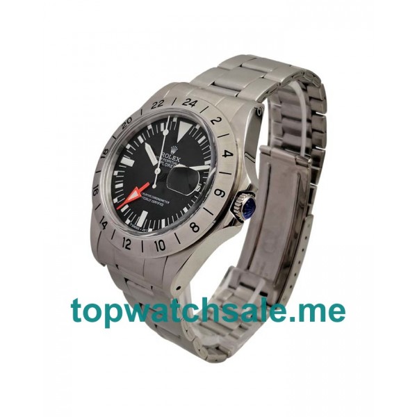UK Best Quality Rolex Explorer II 1655 Replica Watches With Black Dials For Men