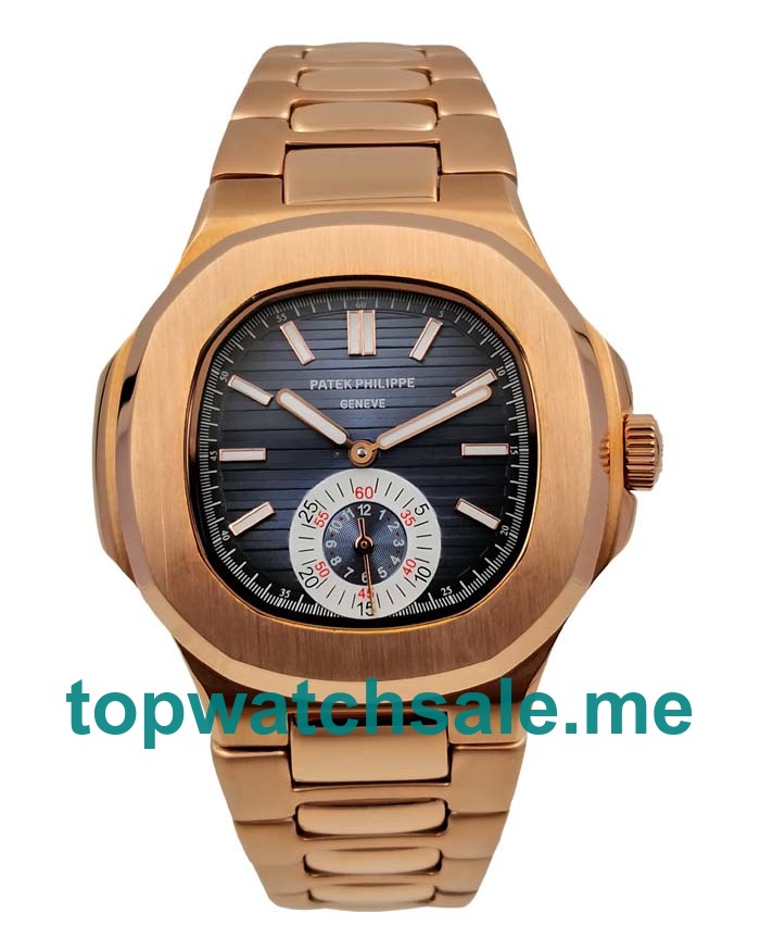 UK 40.5MM Rose Gold Replica Patek Philippe Nautilus 5980/1R Watches