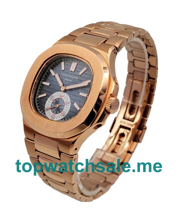 UK 40.5MM Rose Gold Replica Patek Philippe Nautilus 5980/1R Watches