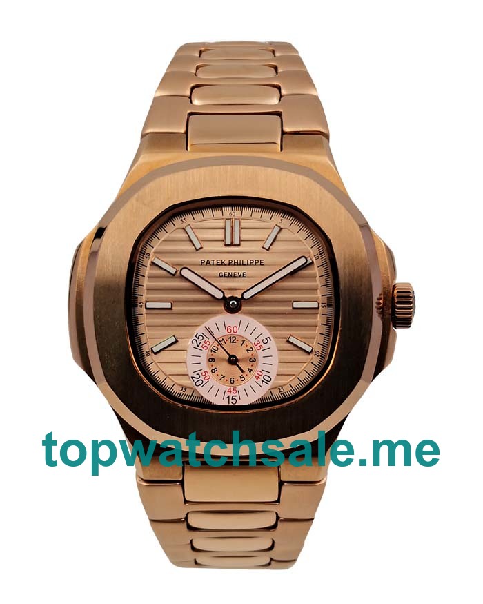 UK 40.5MM Champagne Dials Patek Philippe Nautilus 5980/1R Replica Watches