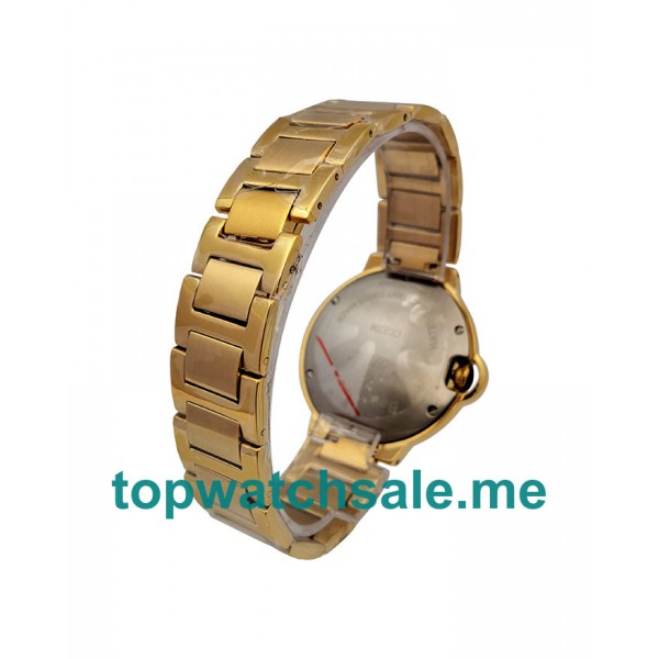 UK 36MM Gold Replica Cartier Ballon Bleu WJBB0007 Watches