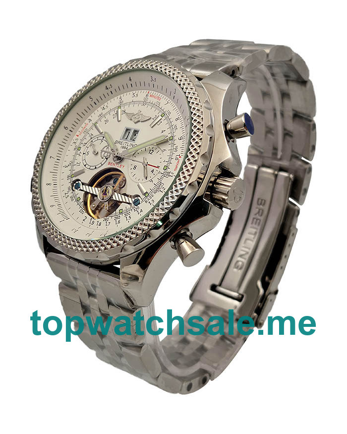 UK 47MM White Dials Breitling Bentley Mulliner Tourbillon 87132 Replica Watches