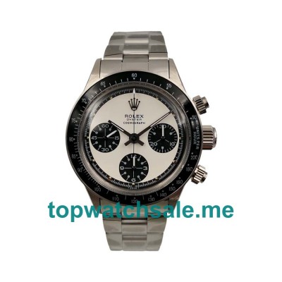 UK Swiss Movement Rolex Daytona 6263 Replica Watches With White Dials For Men