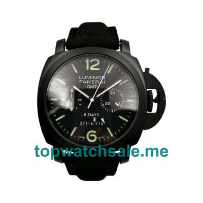 UK 44MM Black Dials Panerai Luminor GMT PAM00317 Replica Watches