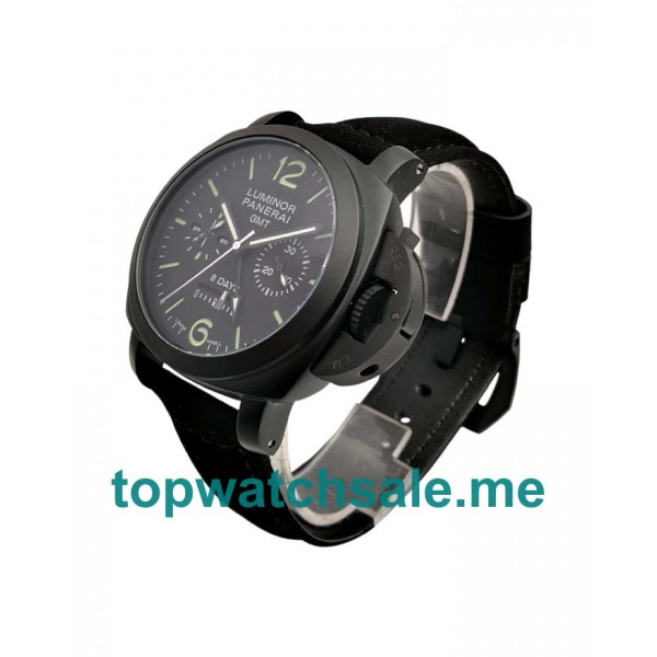 UK 44MM Black Dials Panerai Luminor GMT PAM00317 Replica Watches
