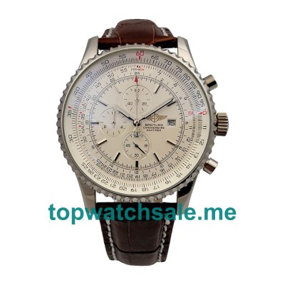 UK 46MM White Dials Breitling Navitimer World A24322 Replica Watches